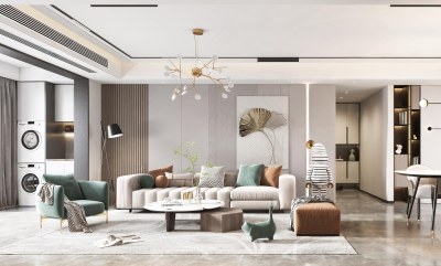 现代客餐厅3D模型下载